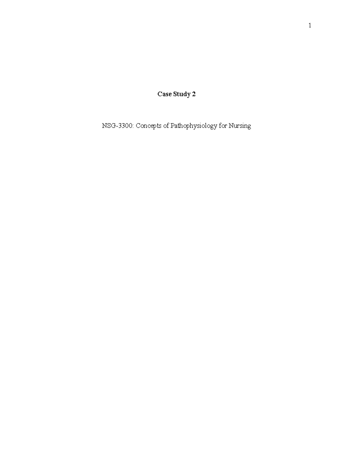 Case Study 2: Pathophysiology of COPD and Patient Management - Studocu
