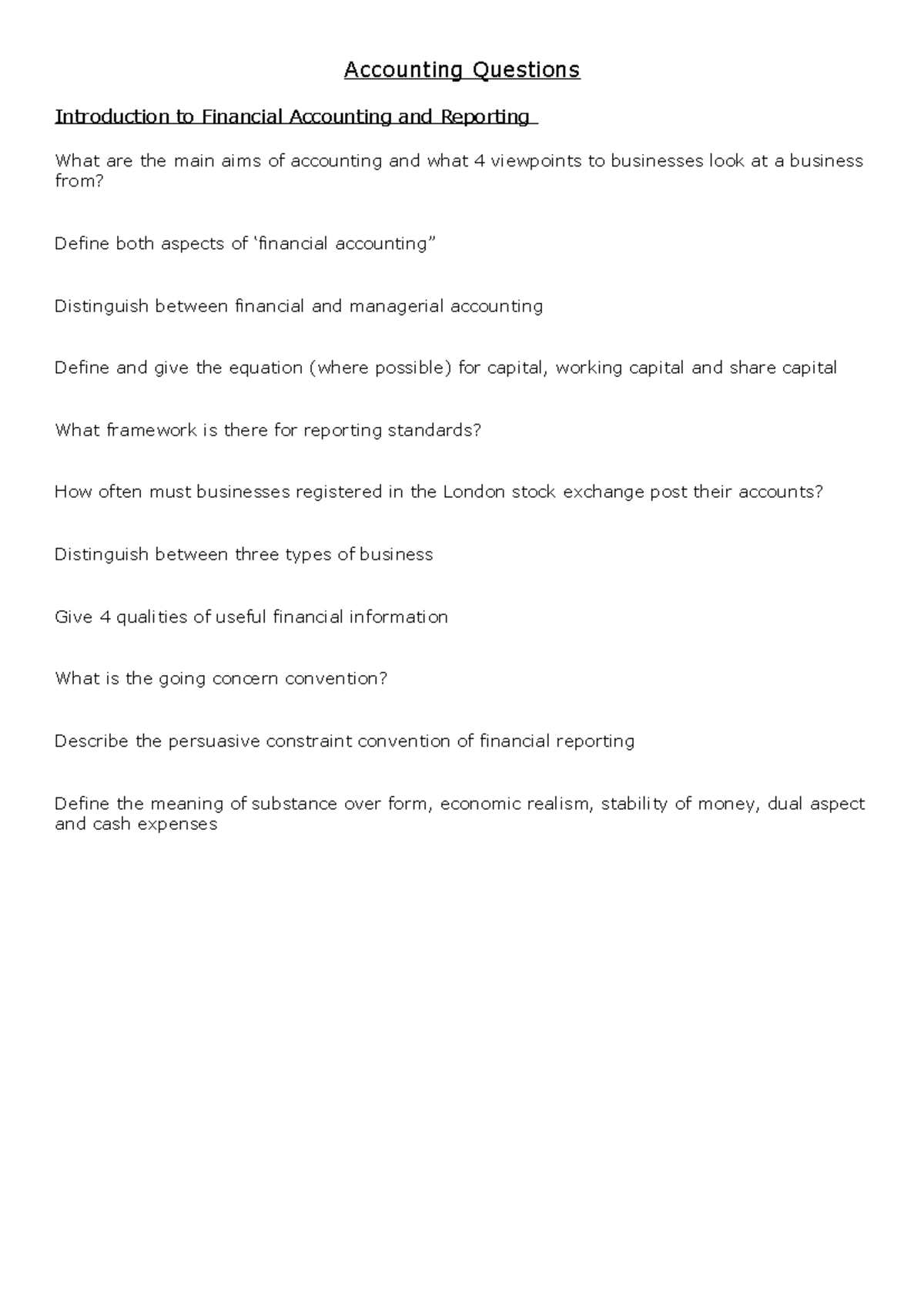 AC221 Accounting for Business Final Exam Revision Questions - Studocu