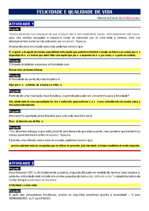[Solved] A felicidade um fenmeno predominantemente Em branco 1 estando ...