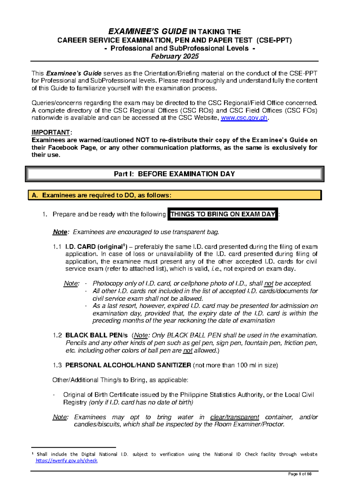 GUIDE FOR CAREER SERVICE EXAMINATION (CSCE) - FEB 2025 - Studocu