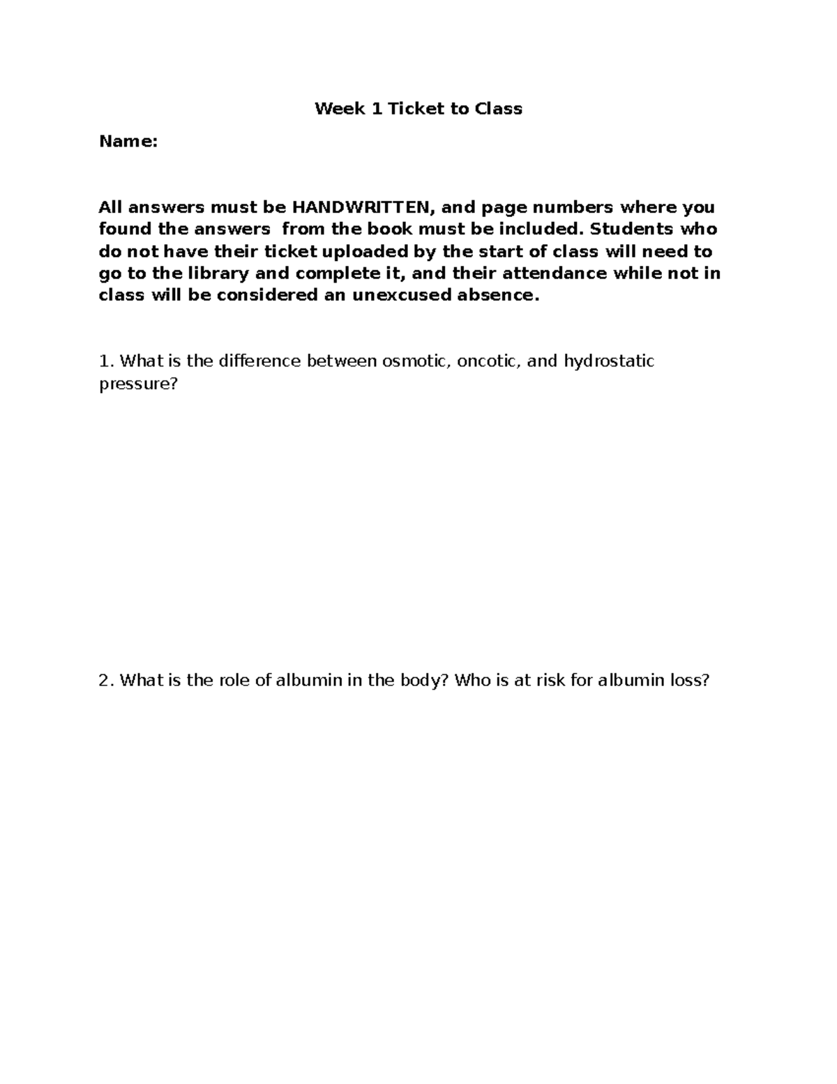 NUR209 Week 1 Class Ticket: Key Concepts & Guidelines - Studocu