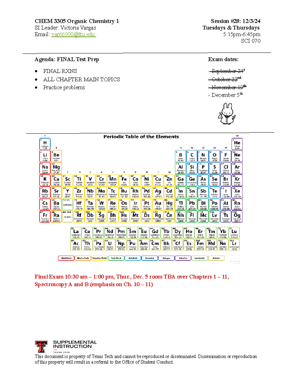 Final Exam Study Guide For Chem 3305 With Victoria Vargas Studocu
