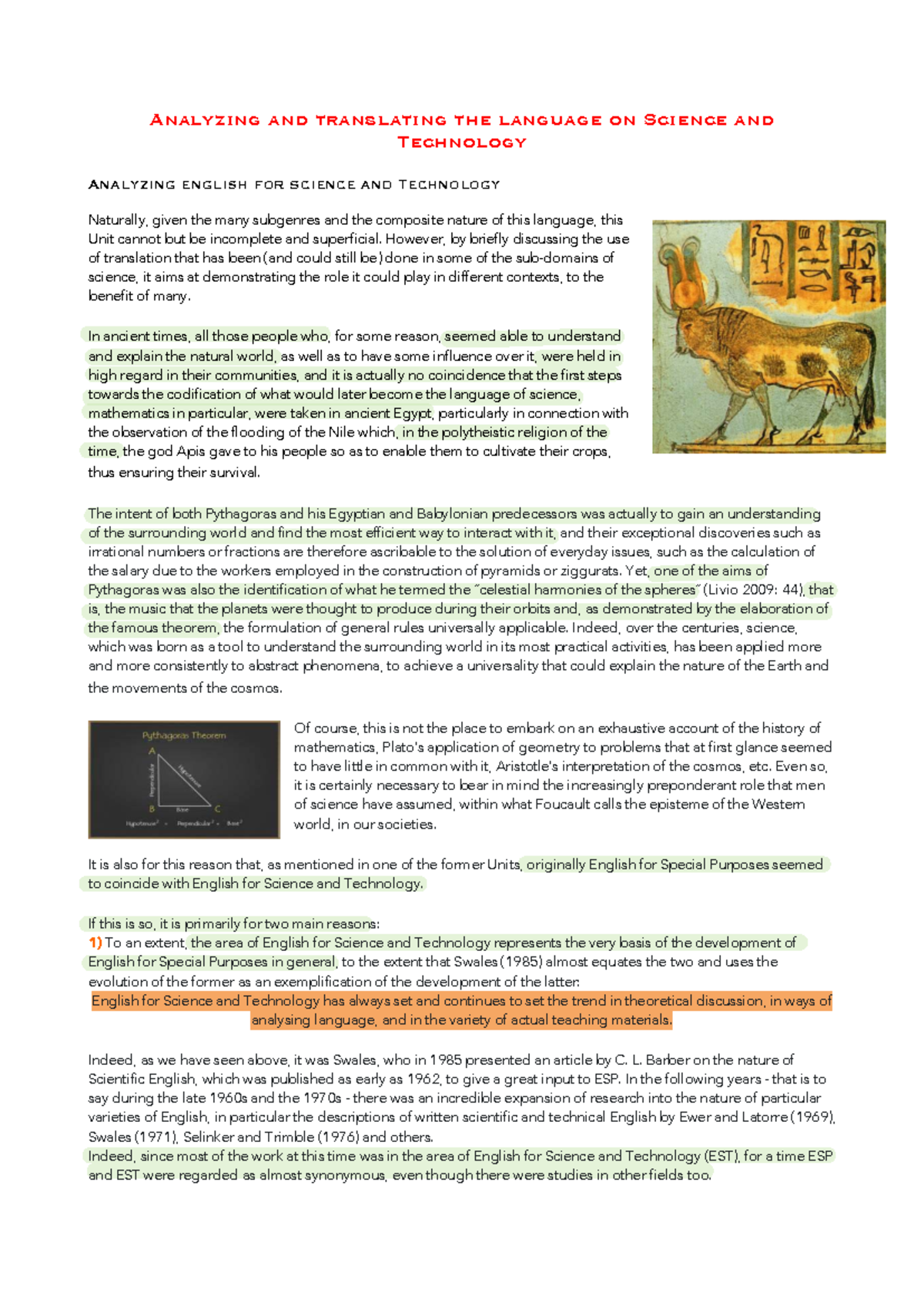 Exploring Language and Translation in Science and Technology (ENG 301 ...