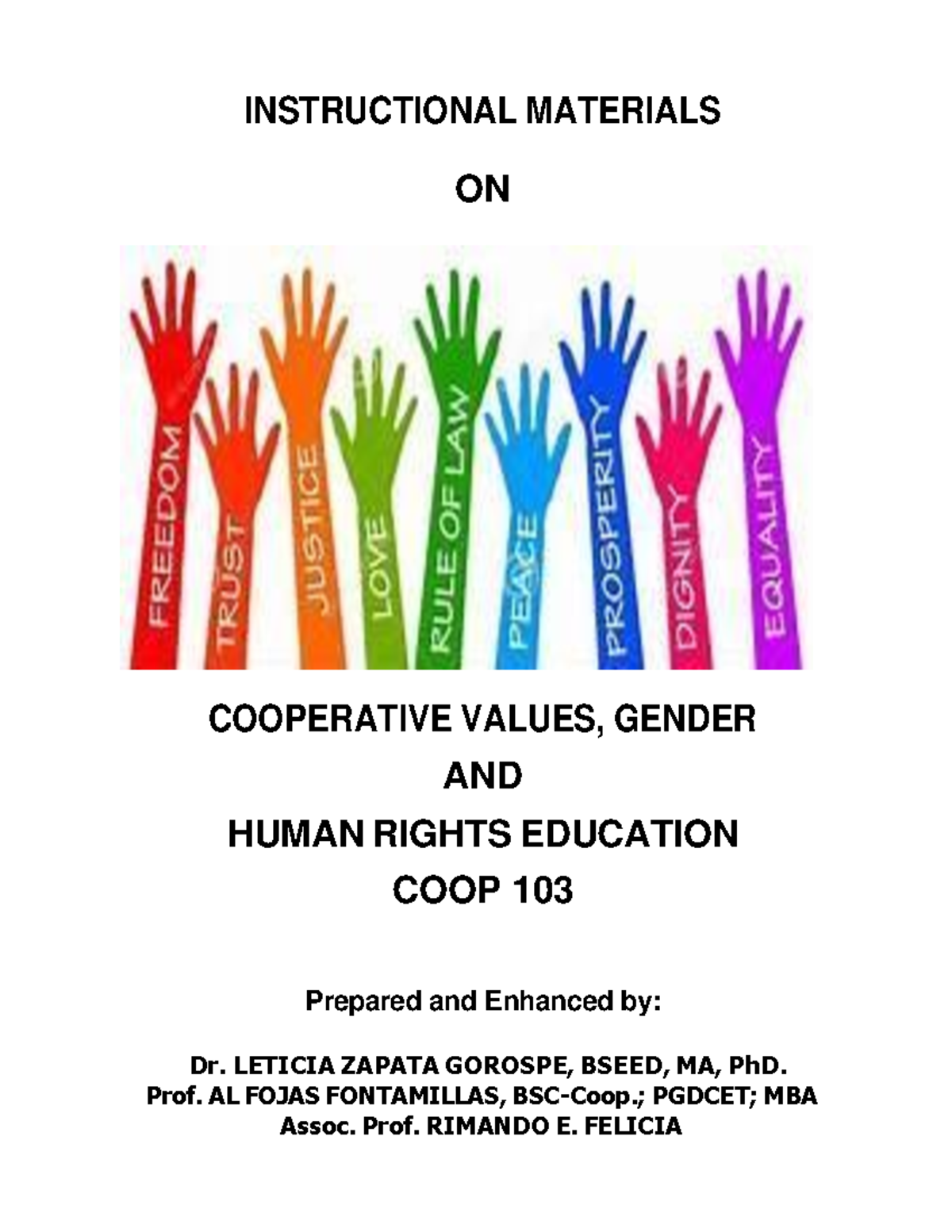 COOP-103: Human Rights Education Units 3 & 4 Study Guide - Studocu