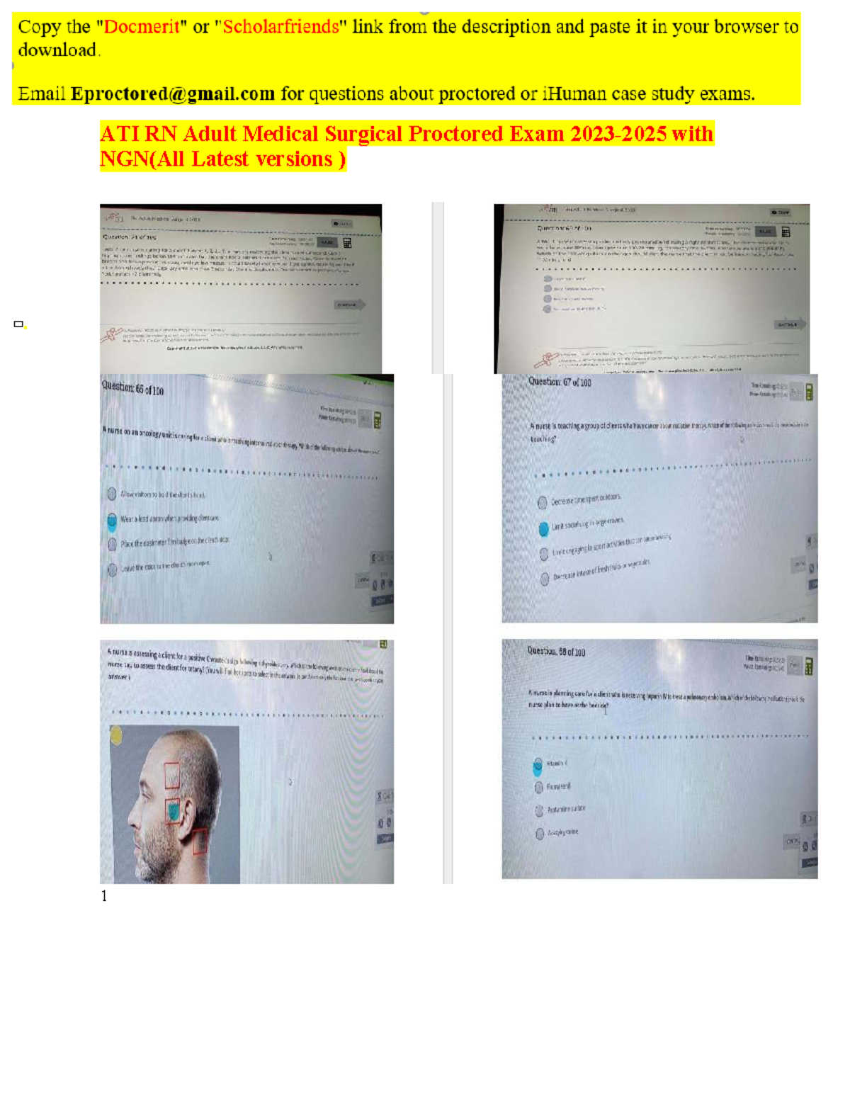 ATI RN Advanced Medical-Surgical Proctored Exam 2025 with NGN - Studocu