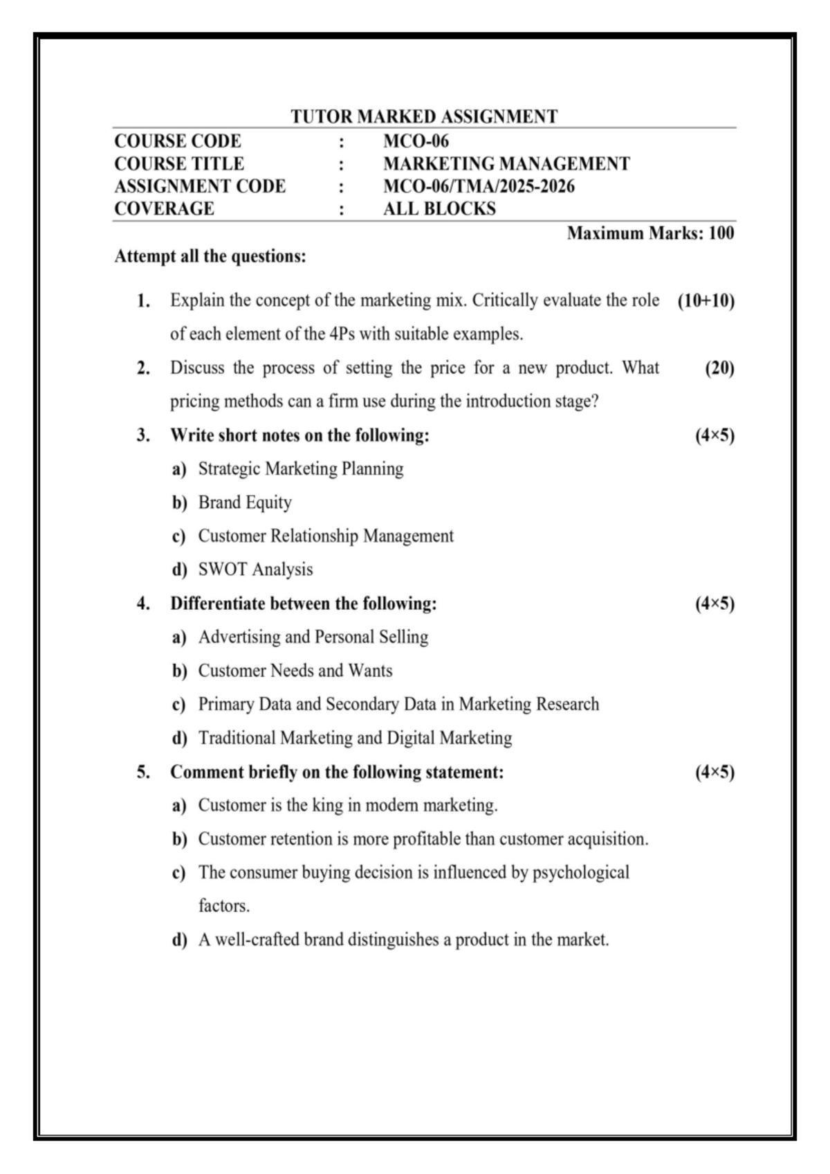Marketing Management Notes for MCOM: Understanding the 4Ps and Pricing ...