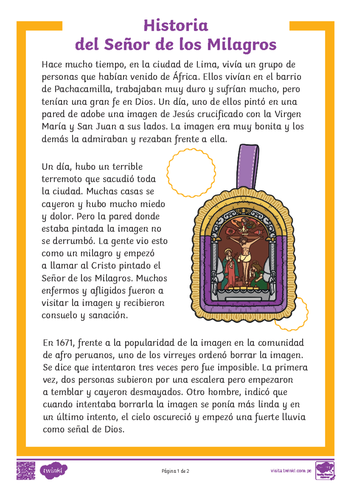 Señor de los milagros - Historia del Señor de los Milagros Hace mucho ...