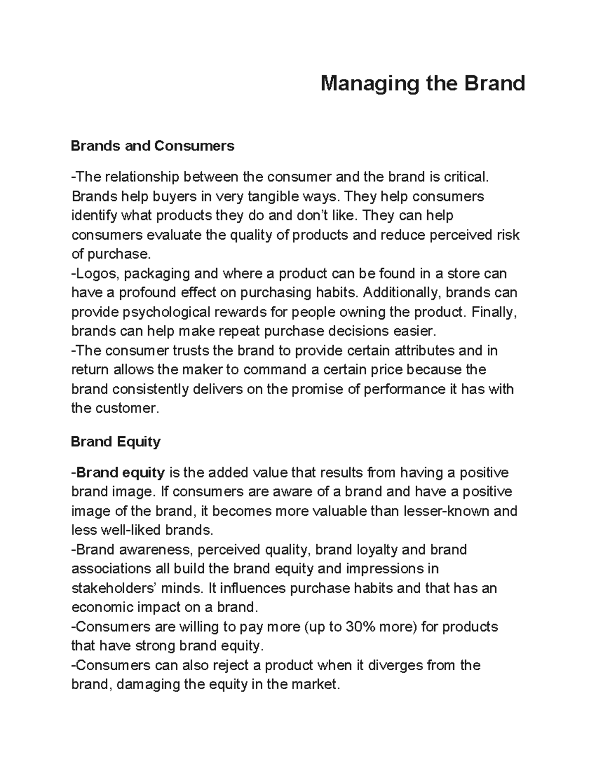 Managing the Brand: Consumer Relationships & Brand Equity Insights ...