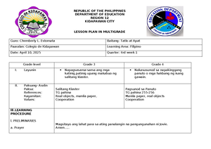 Multigrade-DLP-in-Math 234-docx - MULTIGRADE DAILY LESSON PLAN School ...