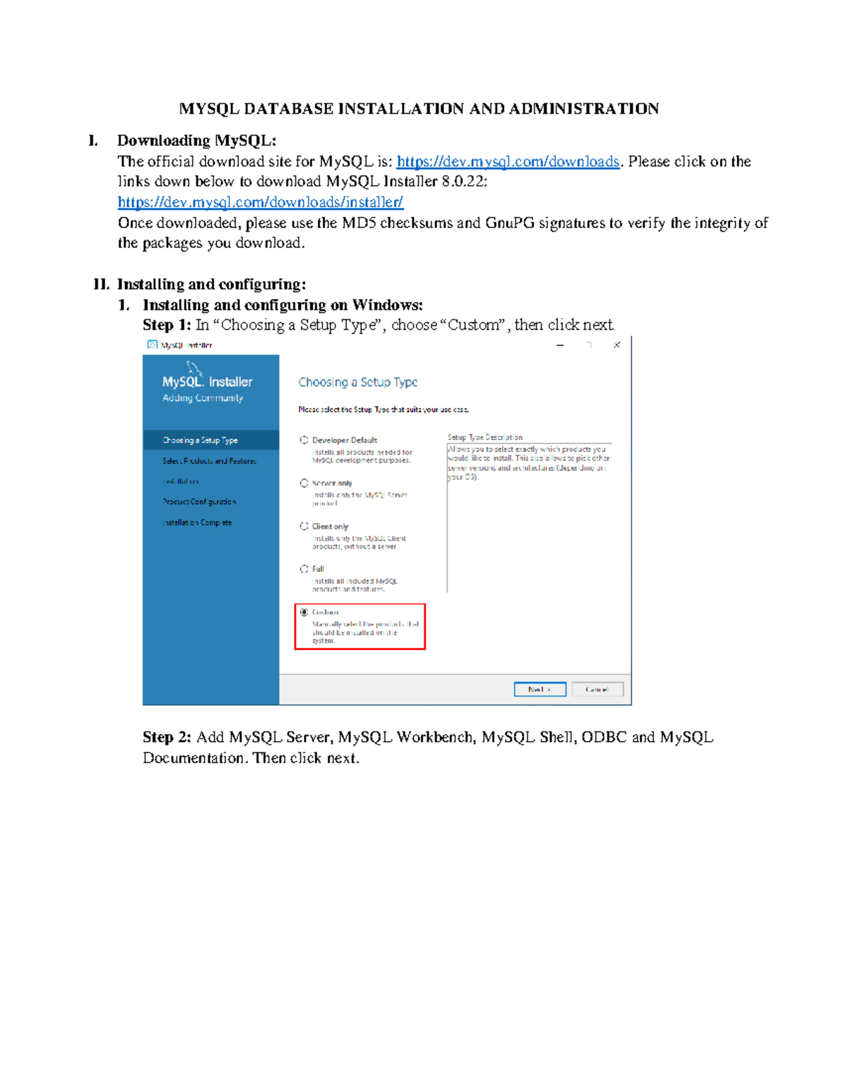 Lab 1: MySQL Installation & Admin Overview for DB Management - Studocu