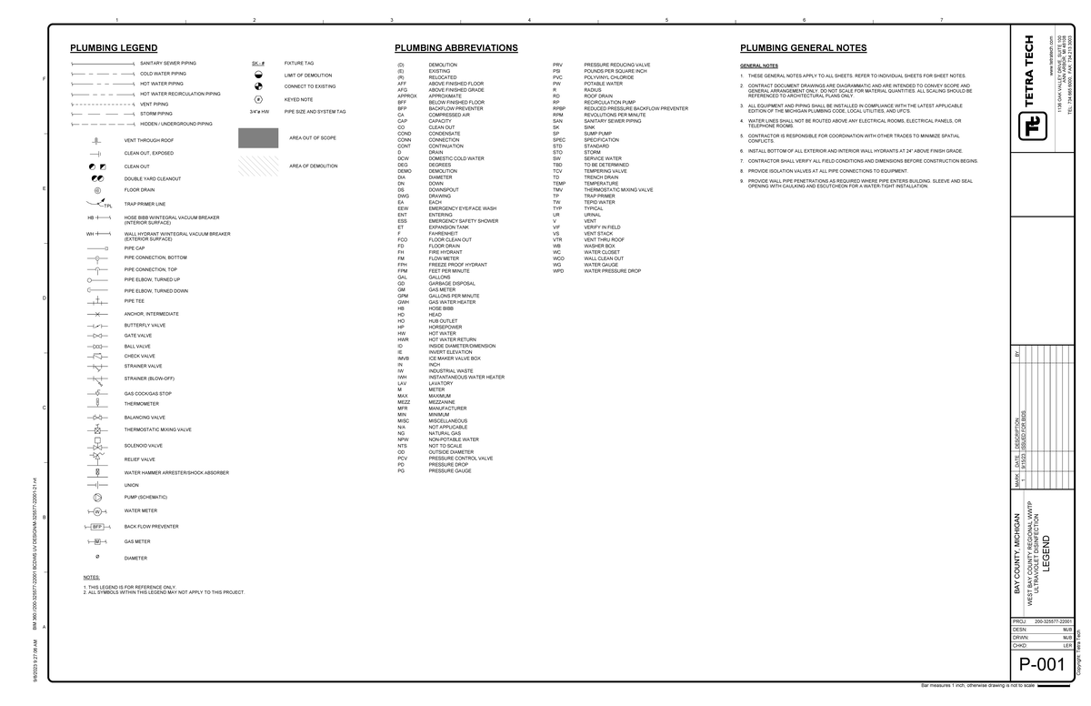 PLUMBING ABBREVIATIONS AND GENERAL NOTES (Course Code: 200-325577 ...