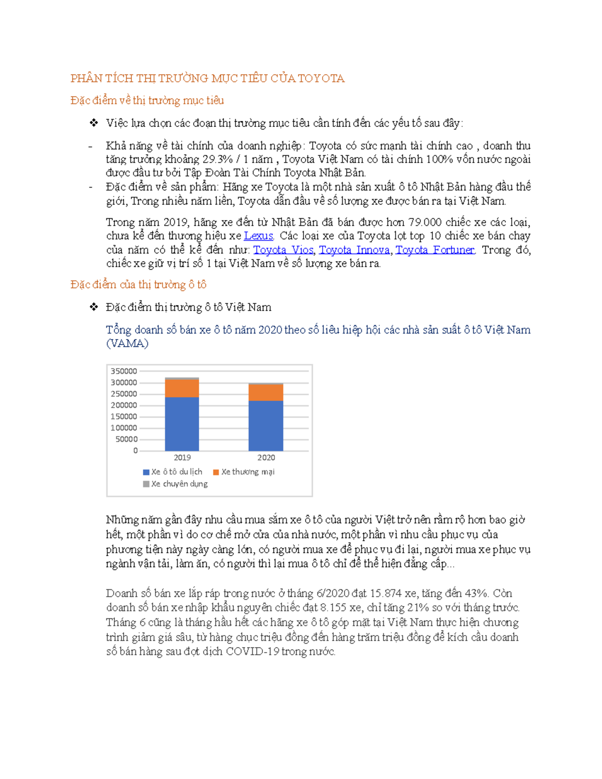 PHÂN TÍCH THỊ TRƯỜNG MỤC TIÊU CỦA TOYOTA TẠI VIỆT NAM - Document Preview