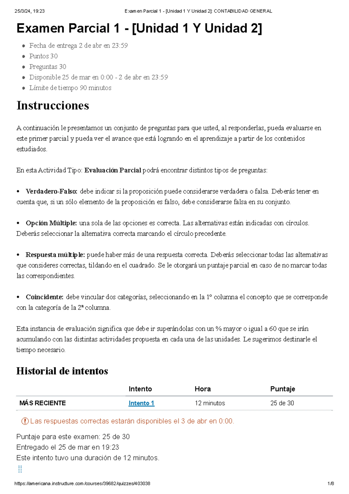 Examen Parcial 1 - [Unidad 1 Y Unidad 2] Contabilidad Financiera ...