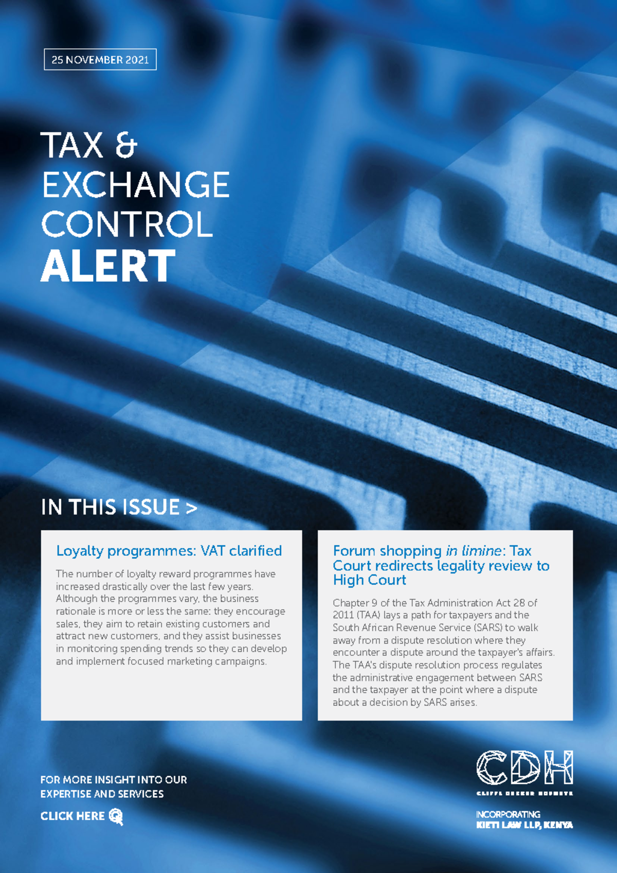 Tax Exchange Control Alert 25 November 2021 - Loyalty programmes: VAT ...