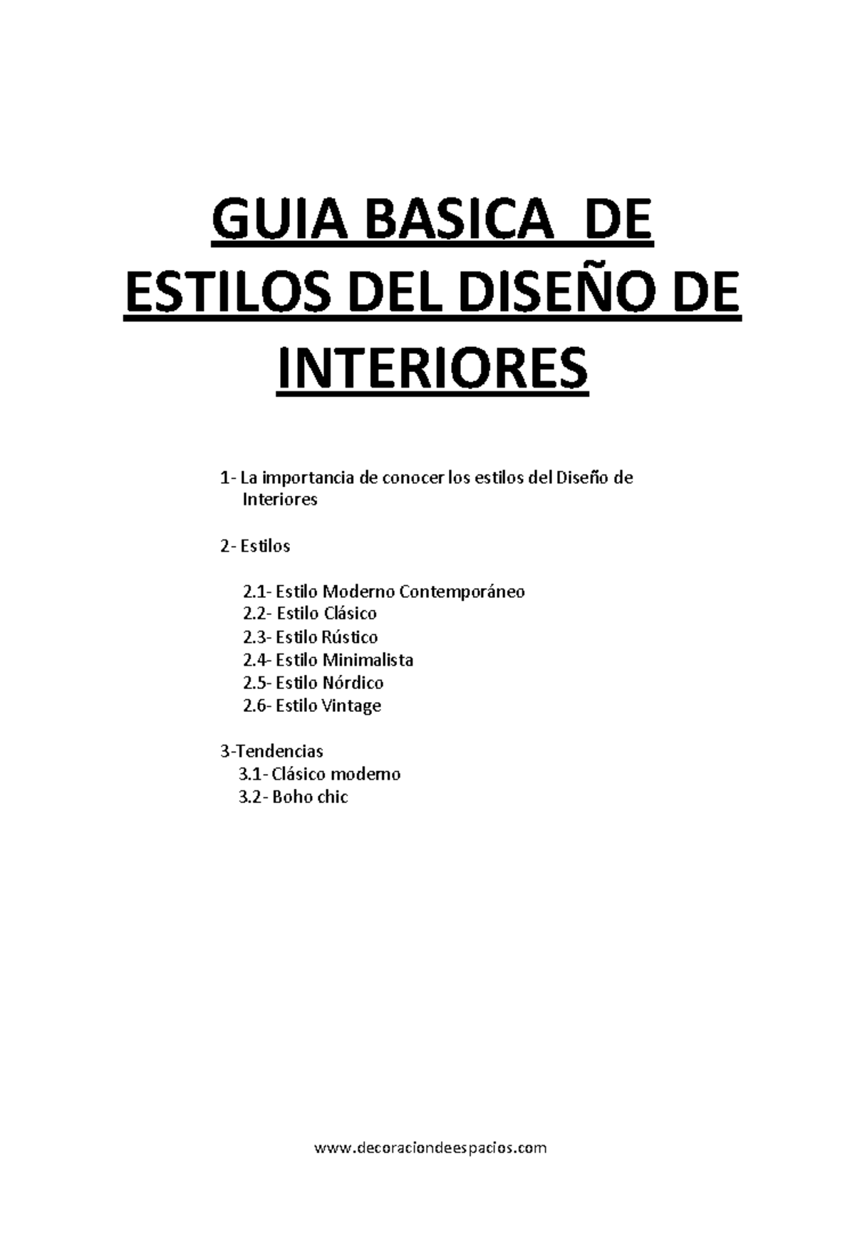 Guía Básica de Estilos en Diseño de Interiores: Clásico, Rústico y Más ...