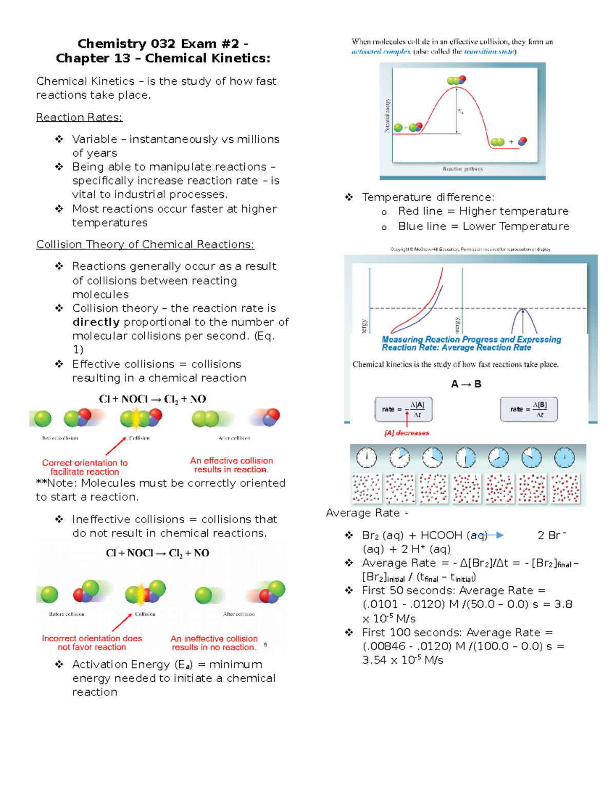 Chapter 13 - Understanding Chemical Kinetics and Reaction Rates - Studocu