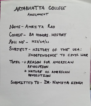 Amrita ( EVS ) - Notes - Page No. Date: ARYABHATTA COLLEGE ASSIGNMENT ...