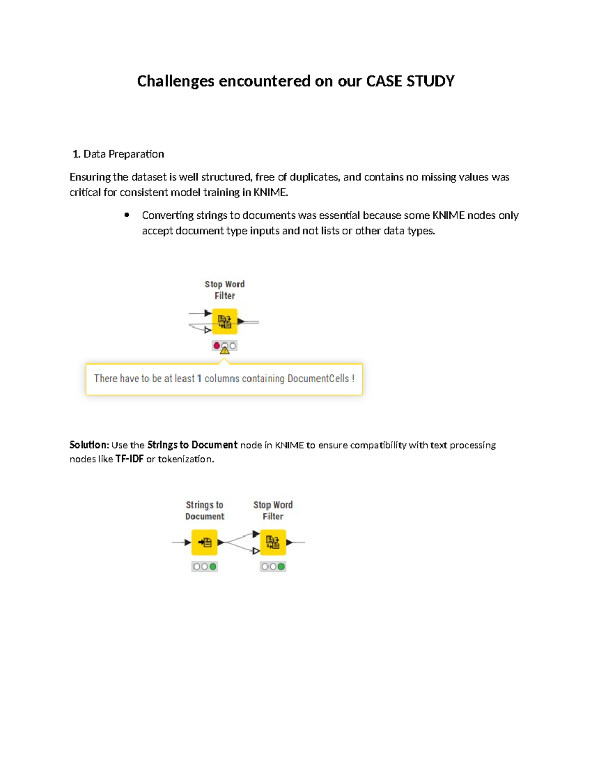 Challenges encountered on our CASE Study - Challenges encountered on ...