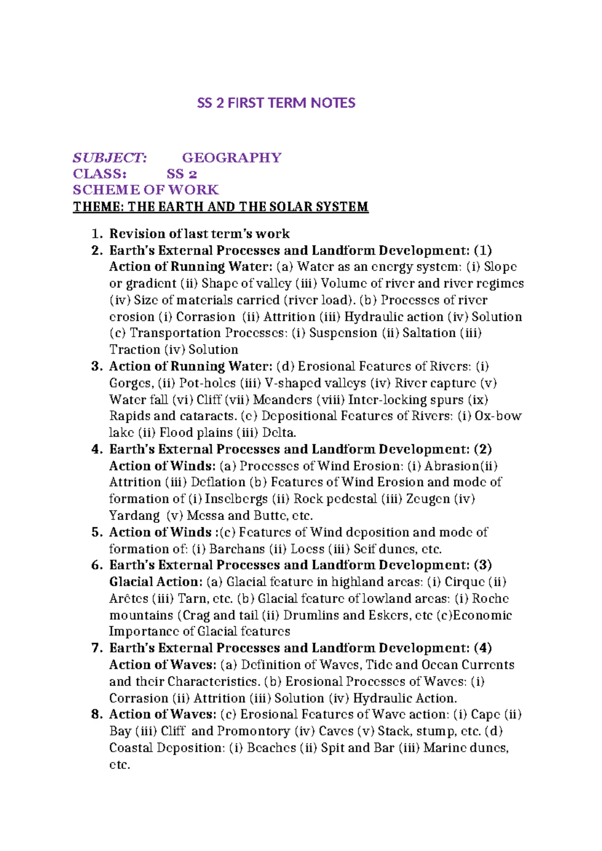 JSS2 Basic Science Third Term E-Notes: Thermal Energy & More - Studocu