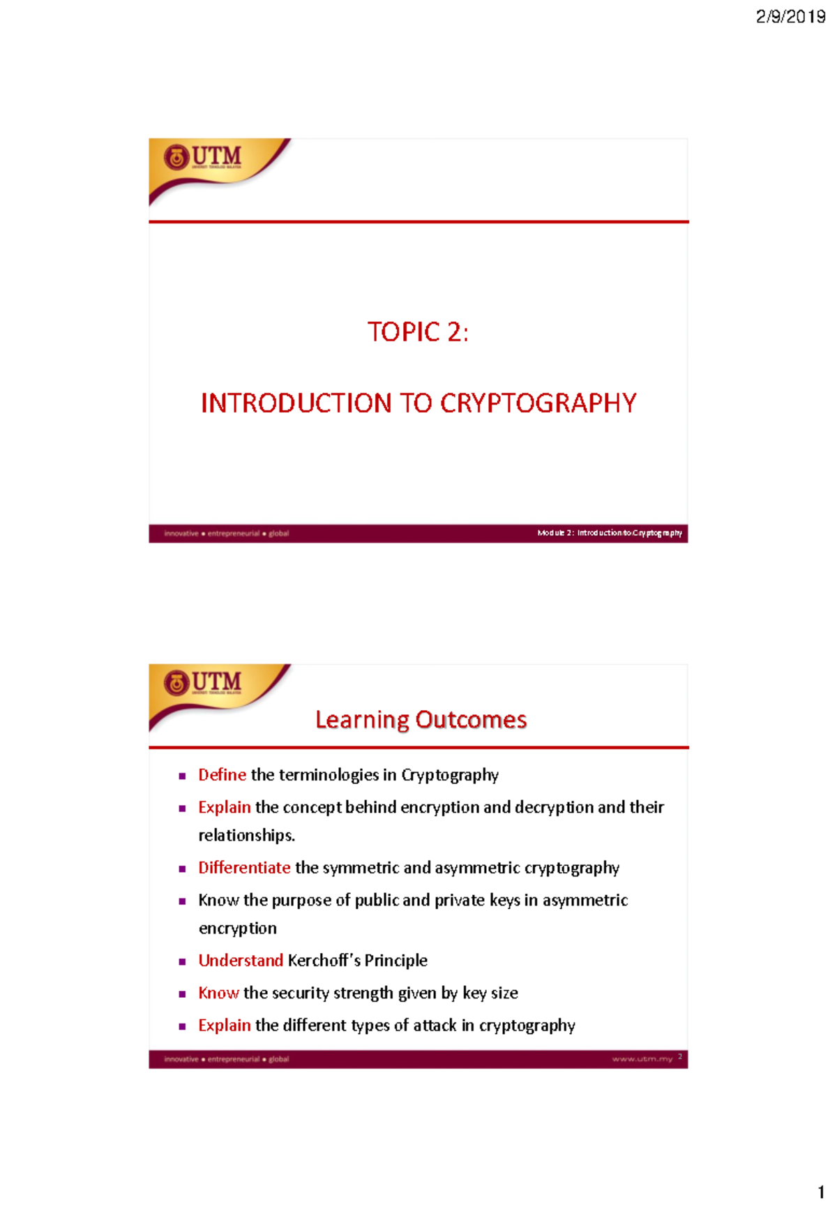 1b Intro Crypto [Presentation Slides] - INTRODUCTION TO CRYPTOGRAPHY ...