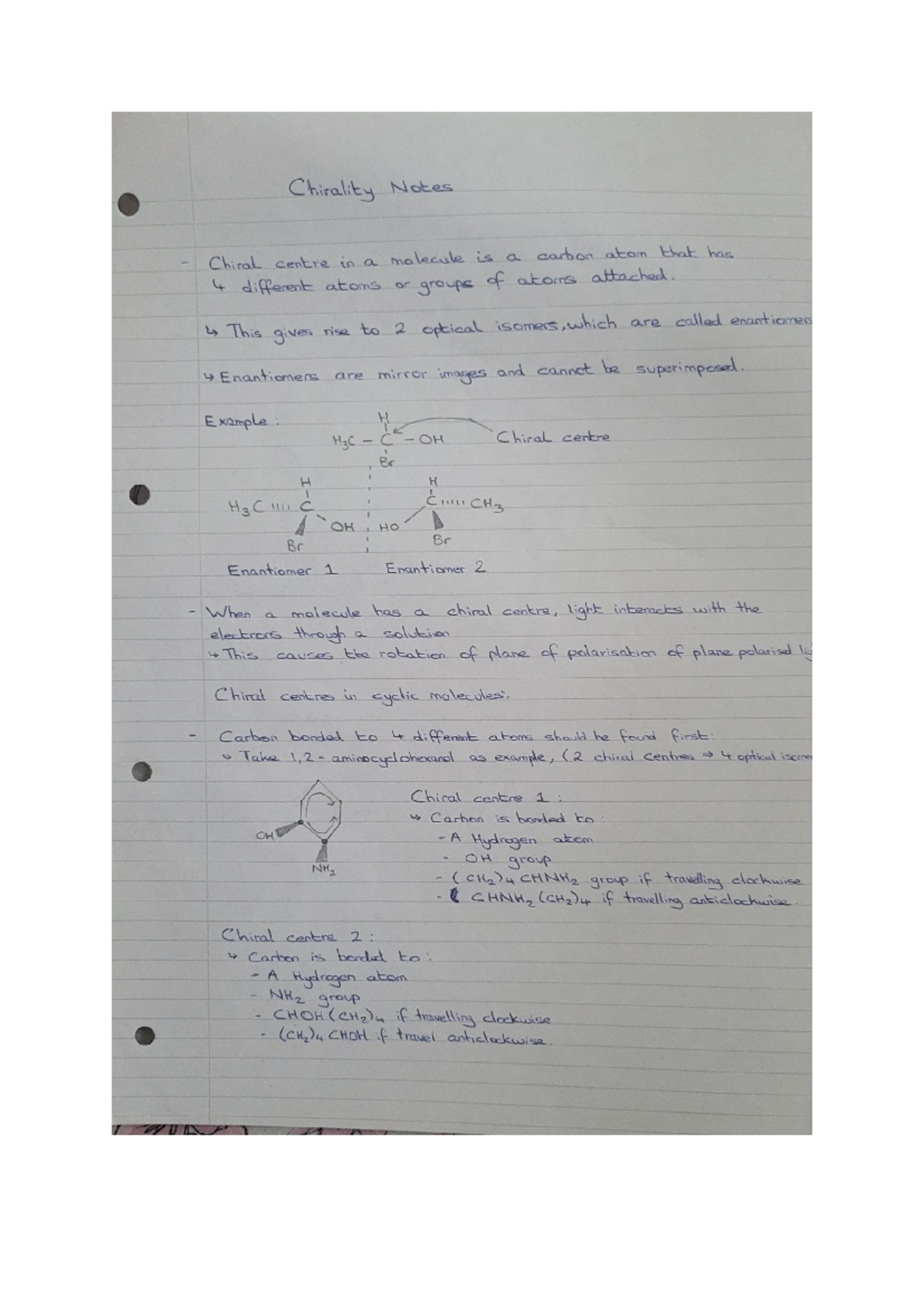 Chirality Concepts in Organic Chemistry Notes: Chiral Centres & Isomers ...