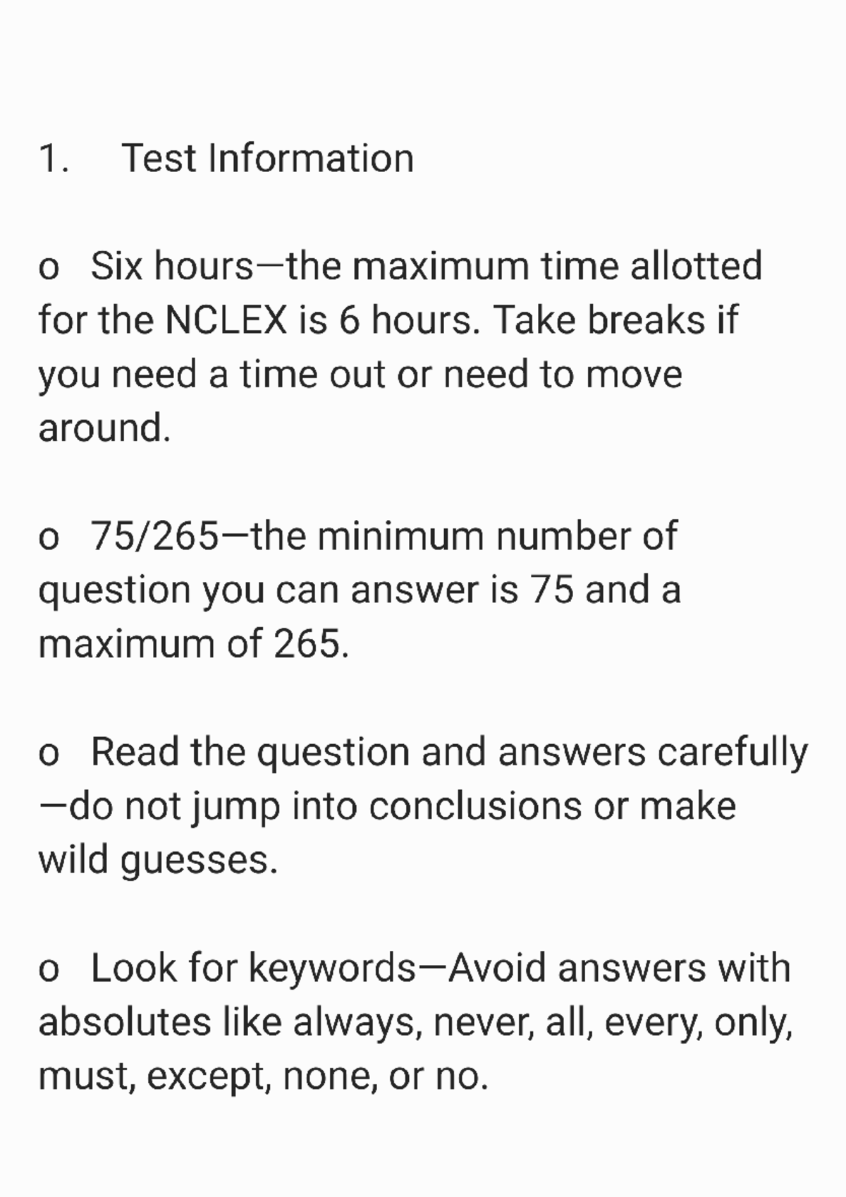 NCLEX Strategies & Notes: Key Info for Success in Exam Prep - Studocu