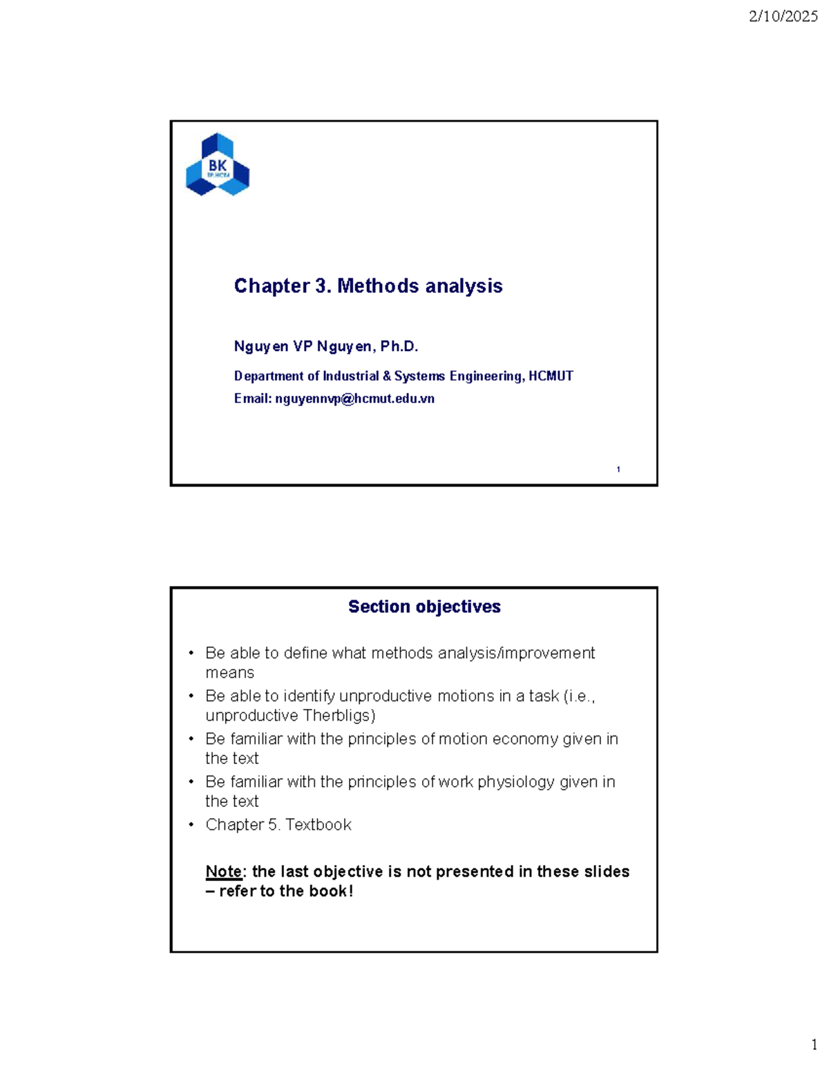 Chapter 03: Methods Analysis in Industrial Systems Engineering (ISE ...