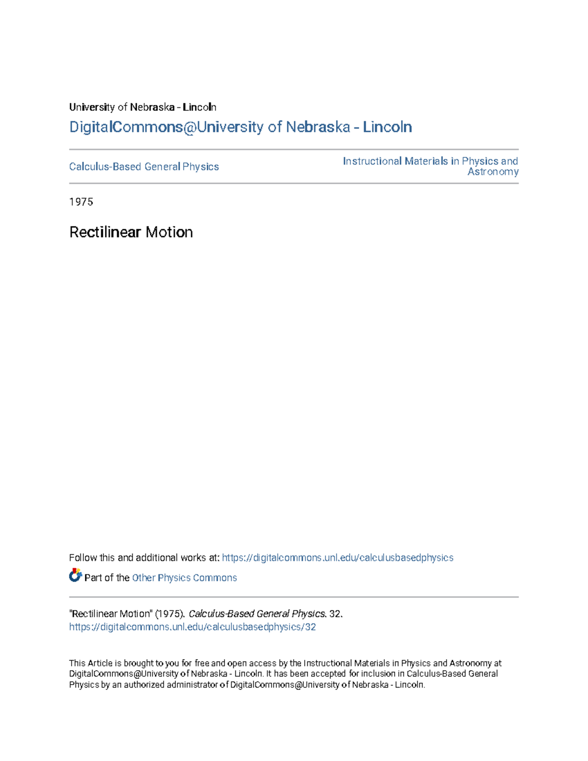 Final Exam Study Guide: Rectilinear Motion (PHYS 101) - Studocu