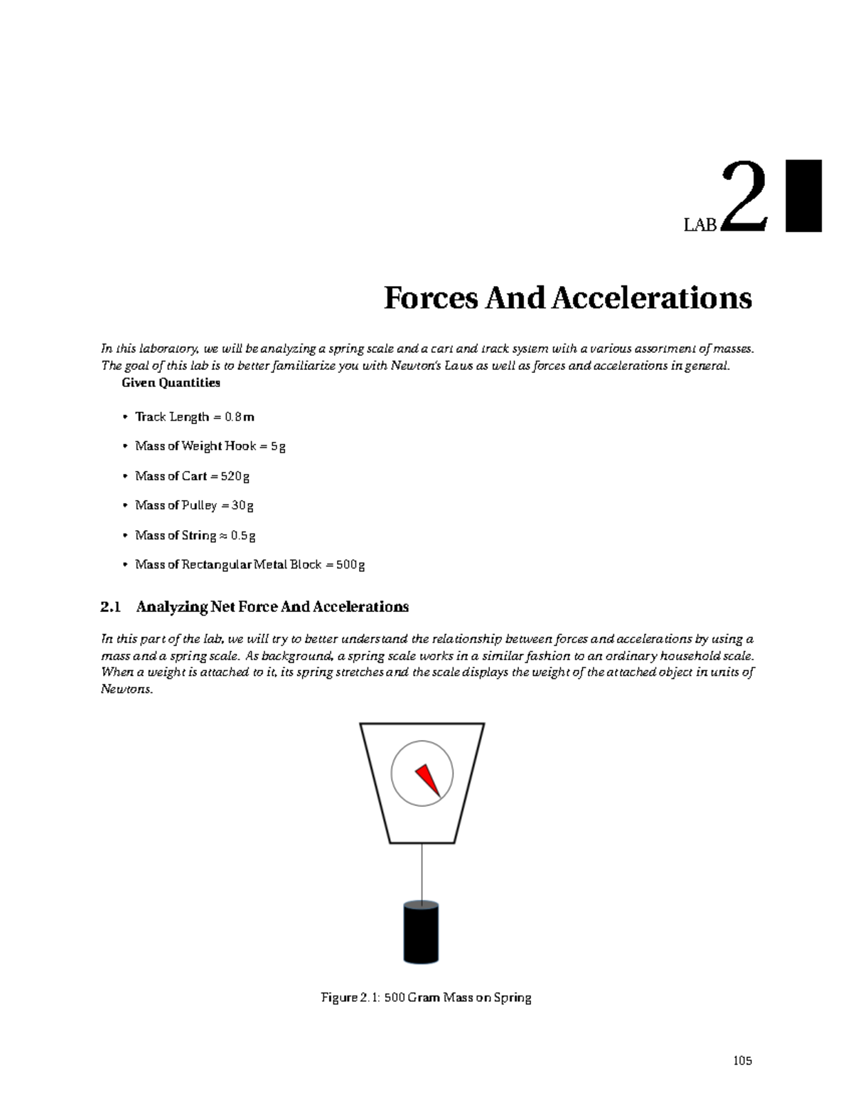 8A Lab 2: Analyzing Forces and Accelerations in Motion - Studocu