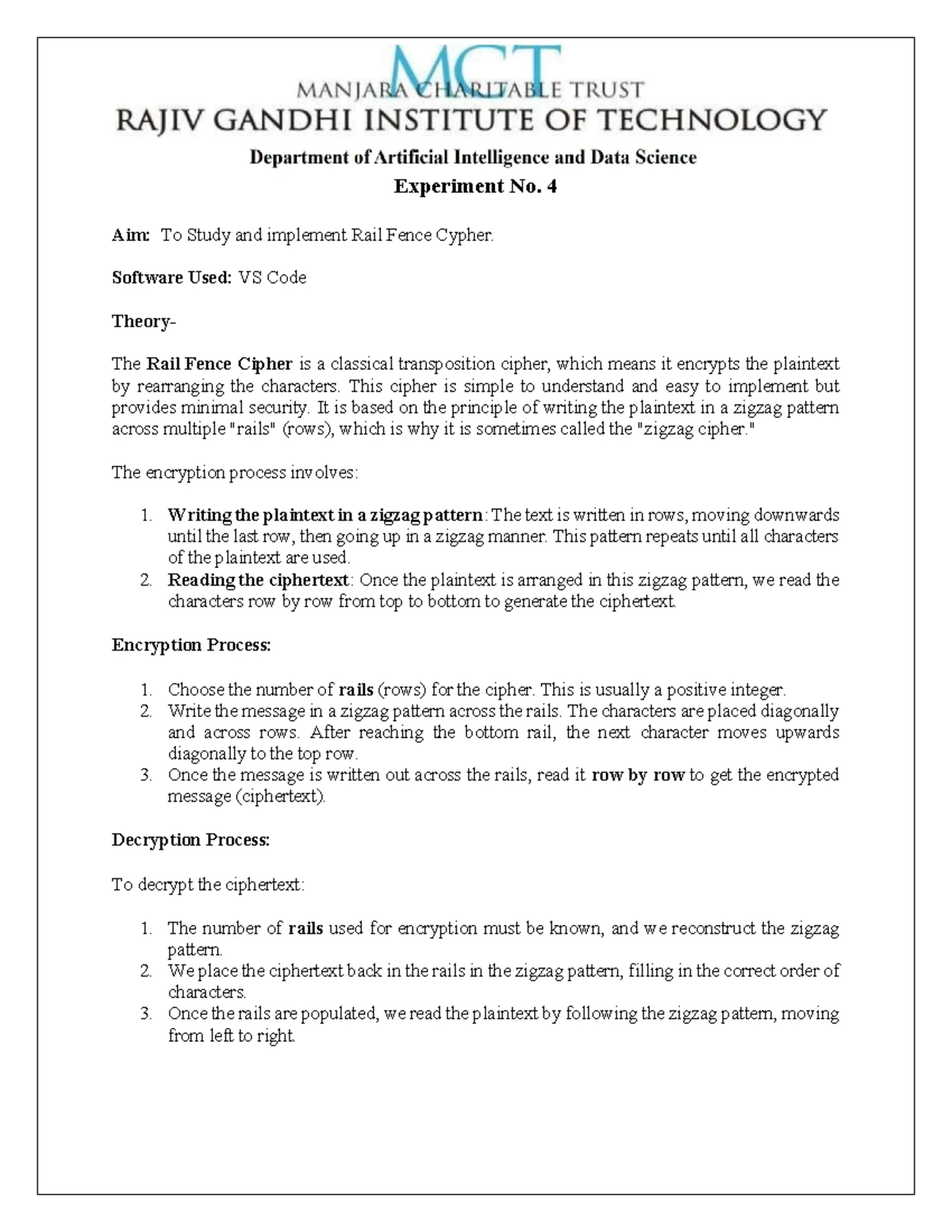 CSS EXP 3 - Practical - Experiment No 3 Aim: To study and implement ...