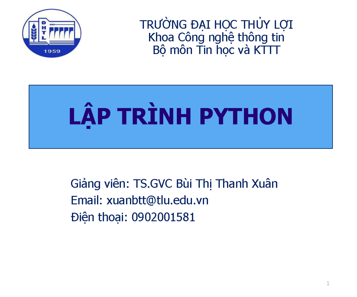 Lập Trình Python - Chương 5: Kiểu Dữ Liệu Chuỗi (C5) - Studocu