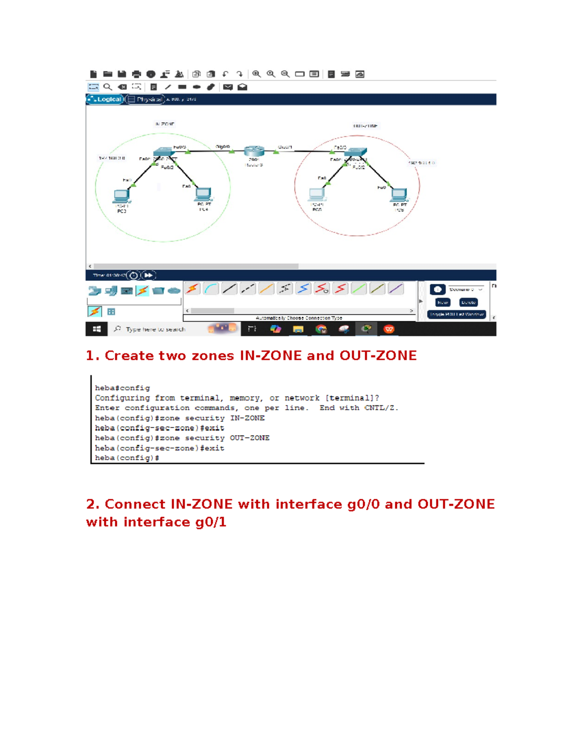 Ns question abd answers - Network Security - Create two zones IN-ZONE ...