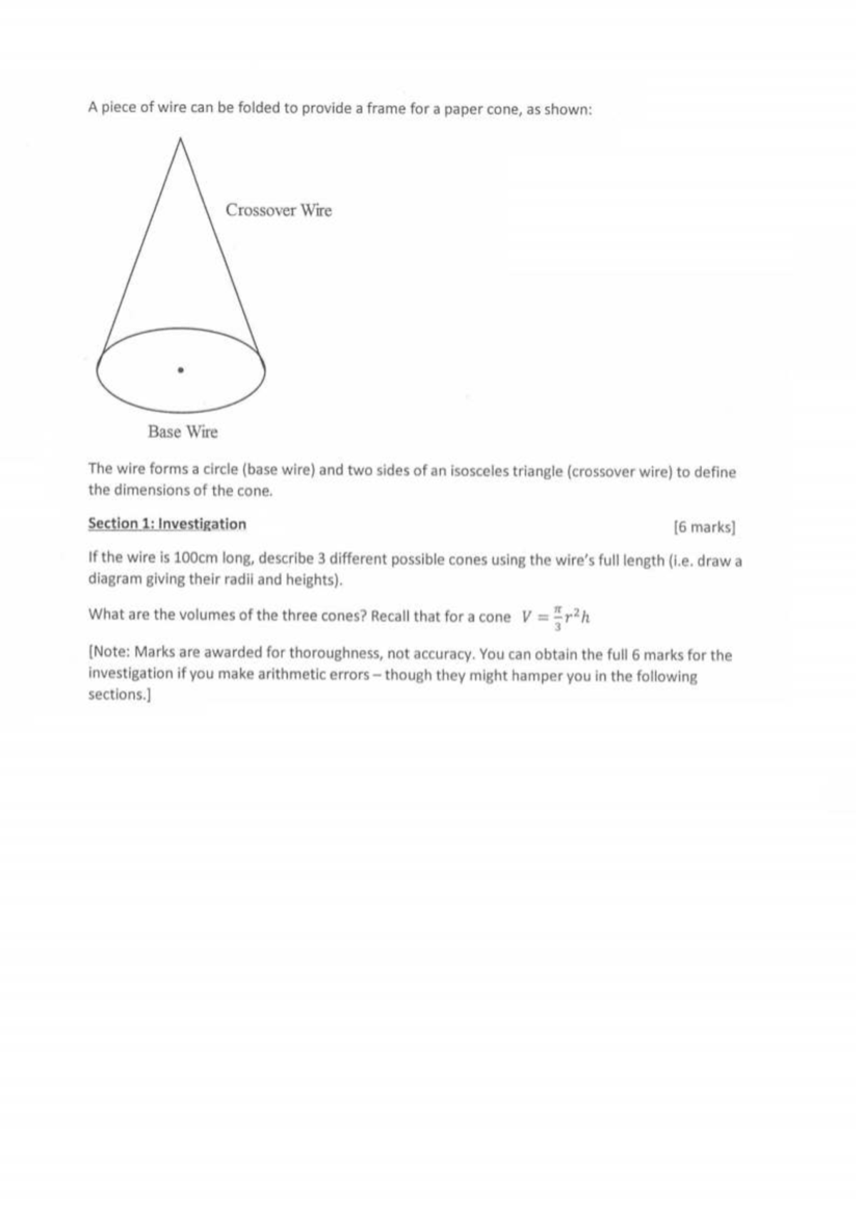 2019 In-Class D: Cone Volume Investigation & Pyramid Analysis - Studocu