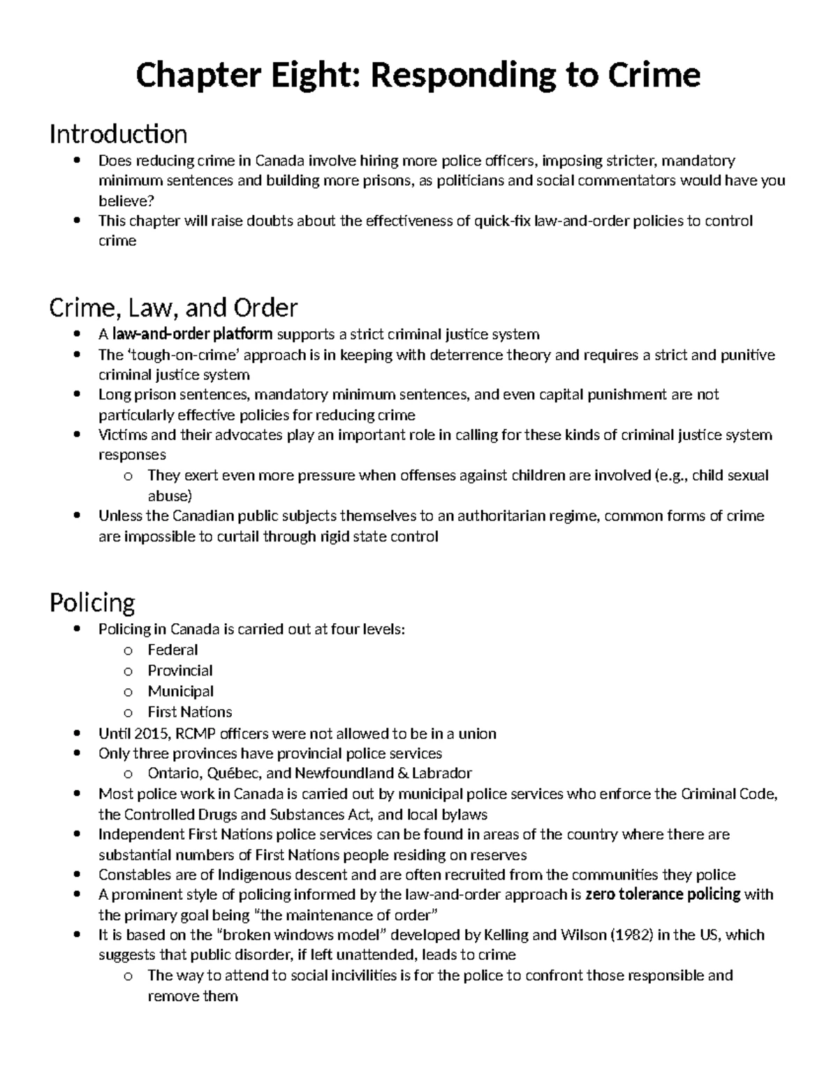 Chapter 2 - Measuring Crime: Understanding Crime Data in Canada - Studocu
