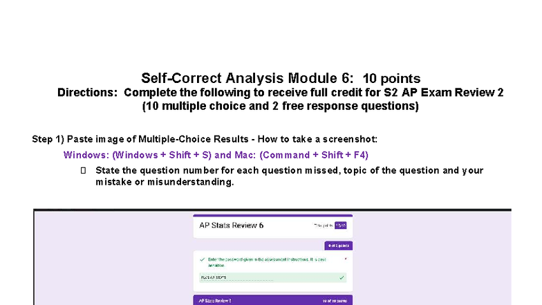 S2 AP Exam Review 2: Analysis Module 6 Assignment - Studocu