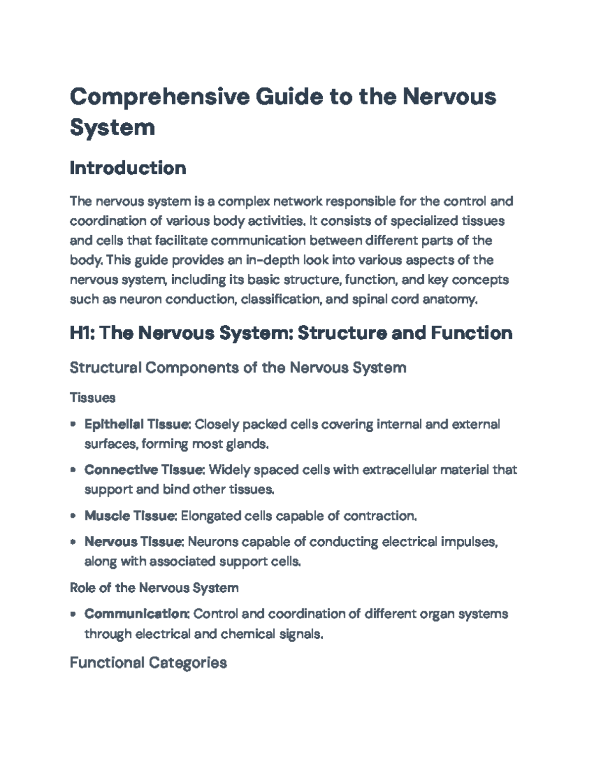 Nervous System Overview: Structure, Function, and Neuron Classification ...