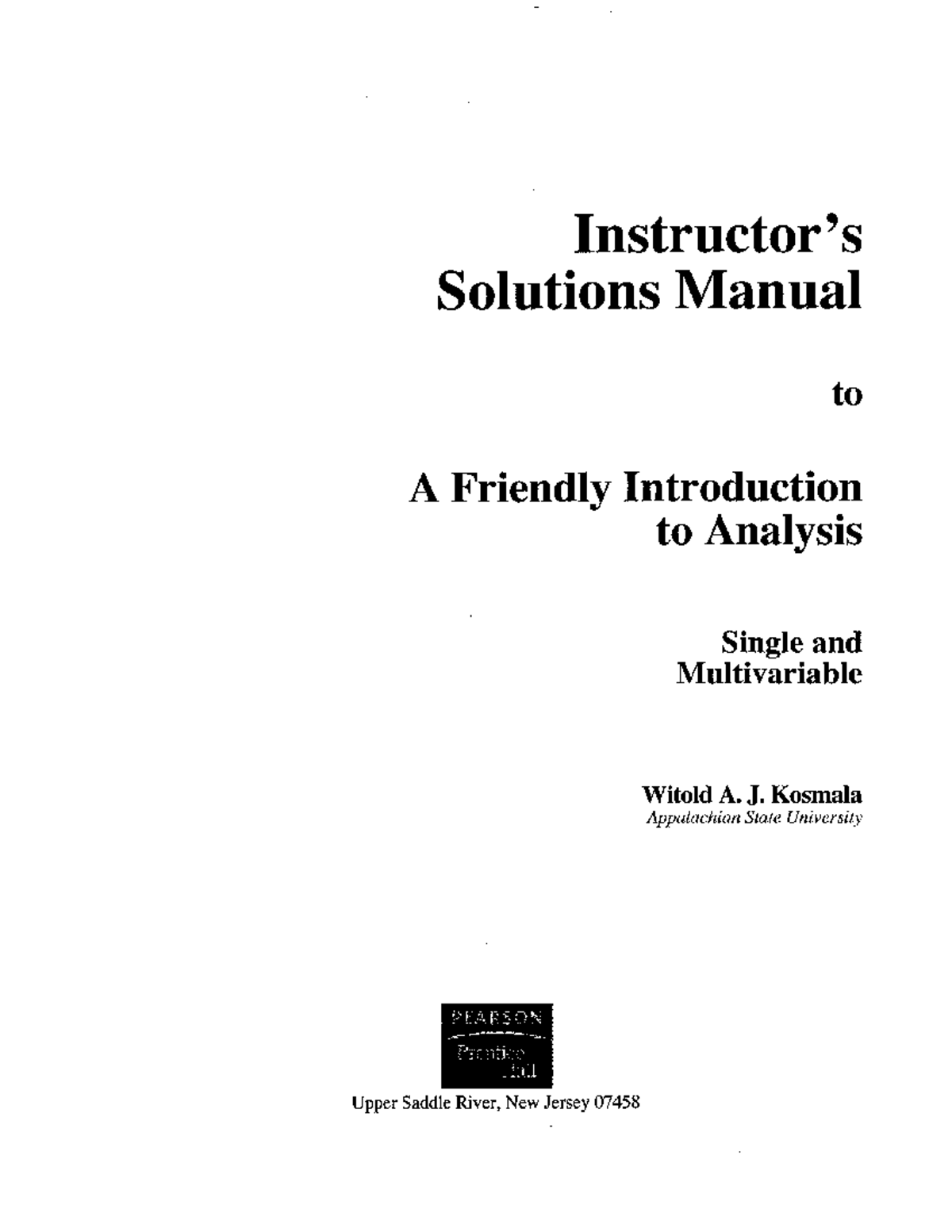 530878399 Instructor's Solutions for Intro to Real Analysis - Studocu