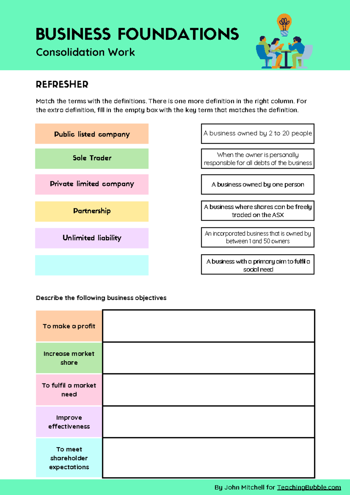 Business Foundations 1 2025 Consolidation Work and Insights - Studocu