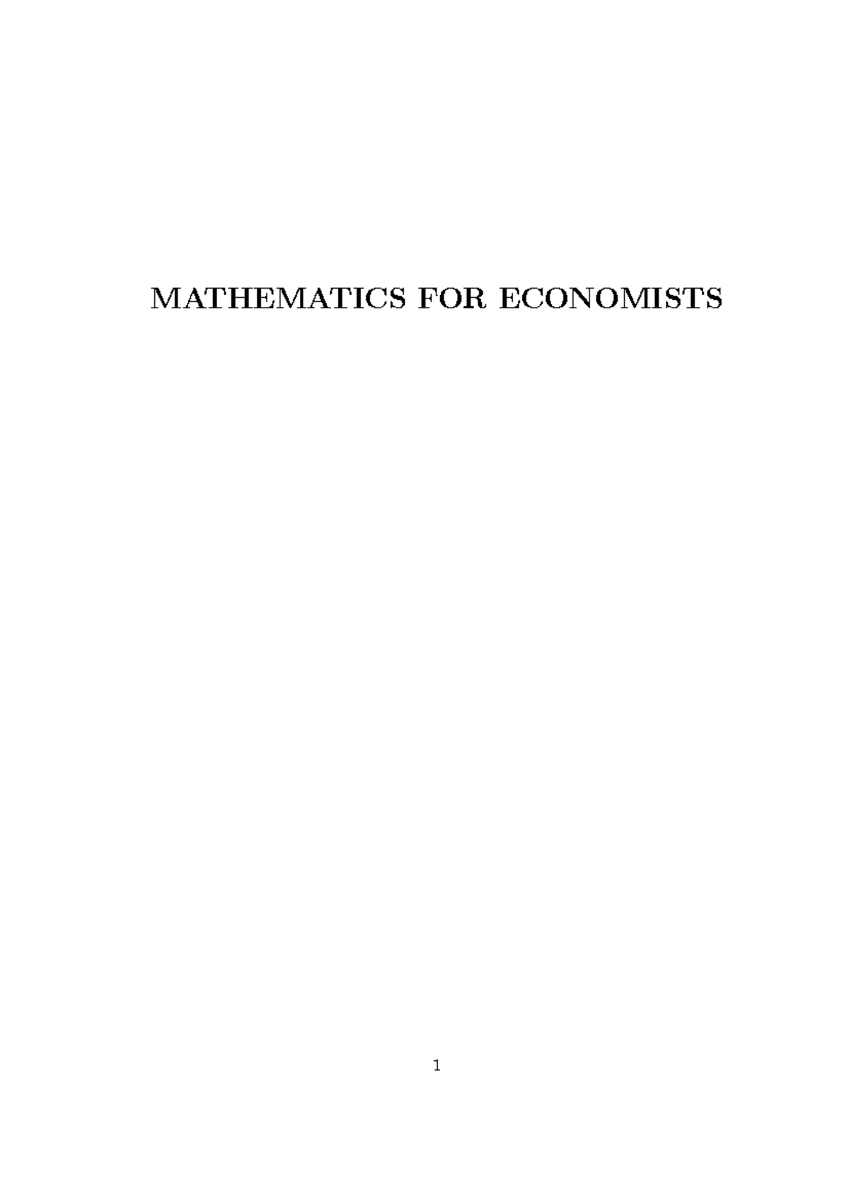 Math for economics - Specifically, we use variables, parameters ...