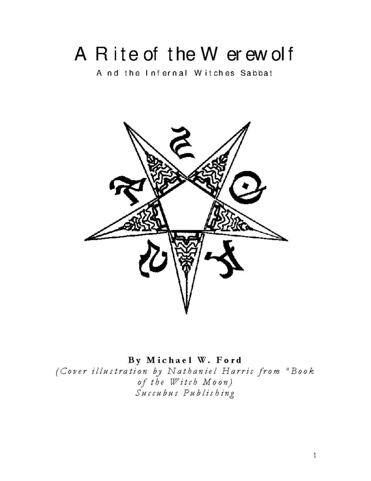 A Rite of the Werewolf: Insights into the Infernal Witches Sabbat - Studocu