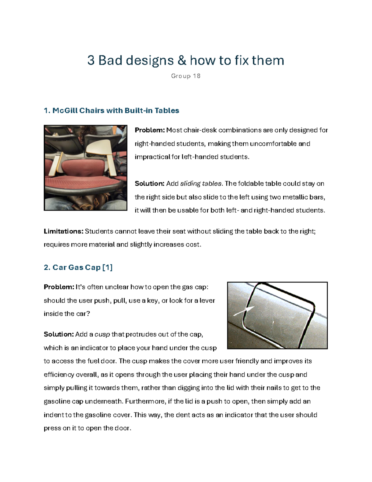 Mech 292 Assignment 1: Analyzing and Fixing Bad Designs - Studocu
