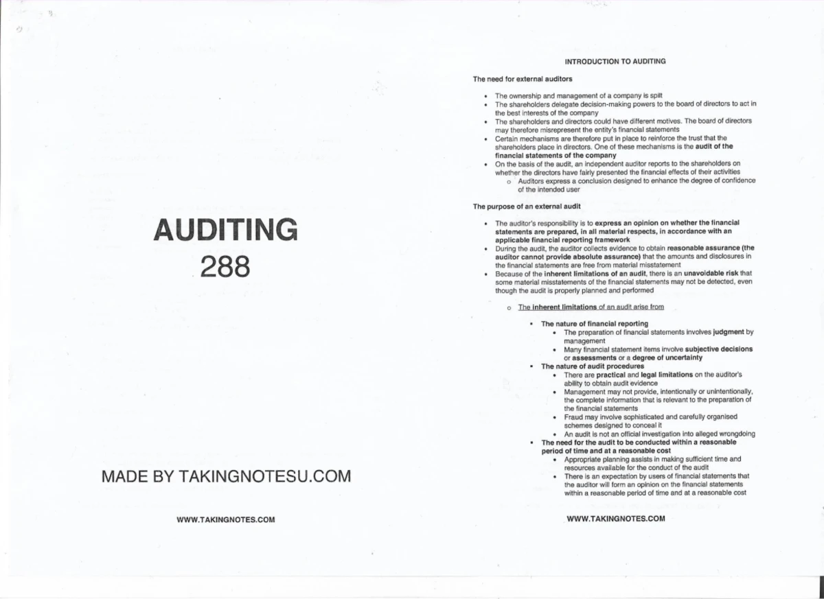 Onyx Auditing 2nd Yr Term 2: Inventory & Production Management Notes ...