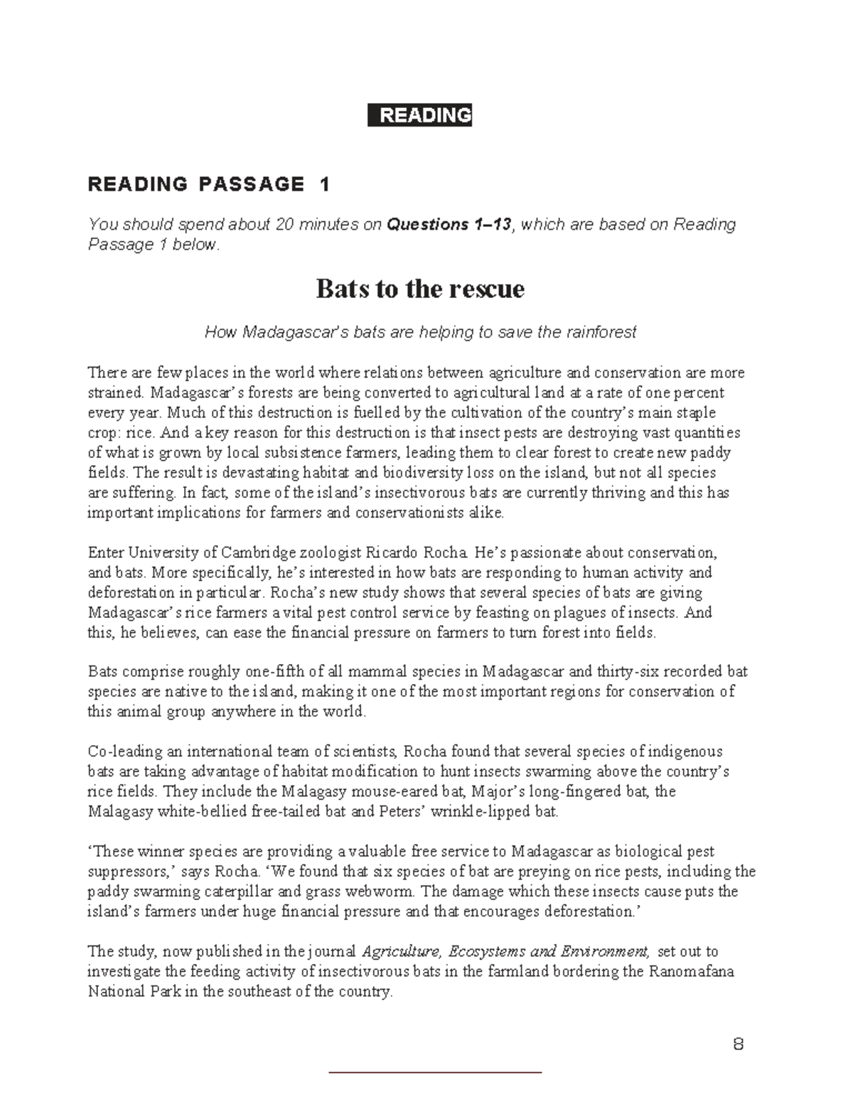 ĐỀ 4 - Reading Passage Analysis and Questions - Studocu