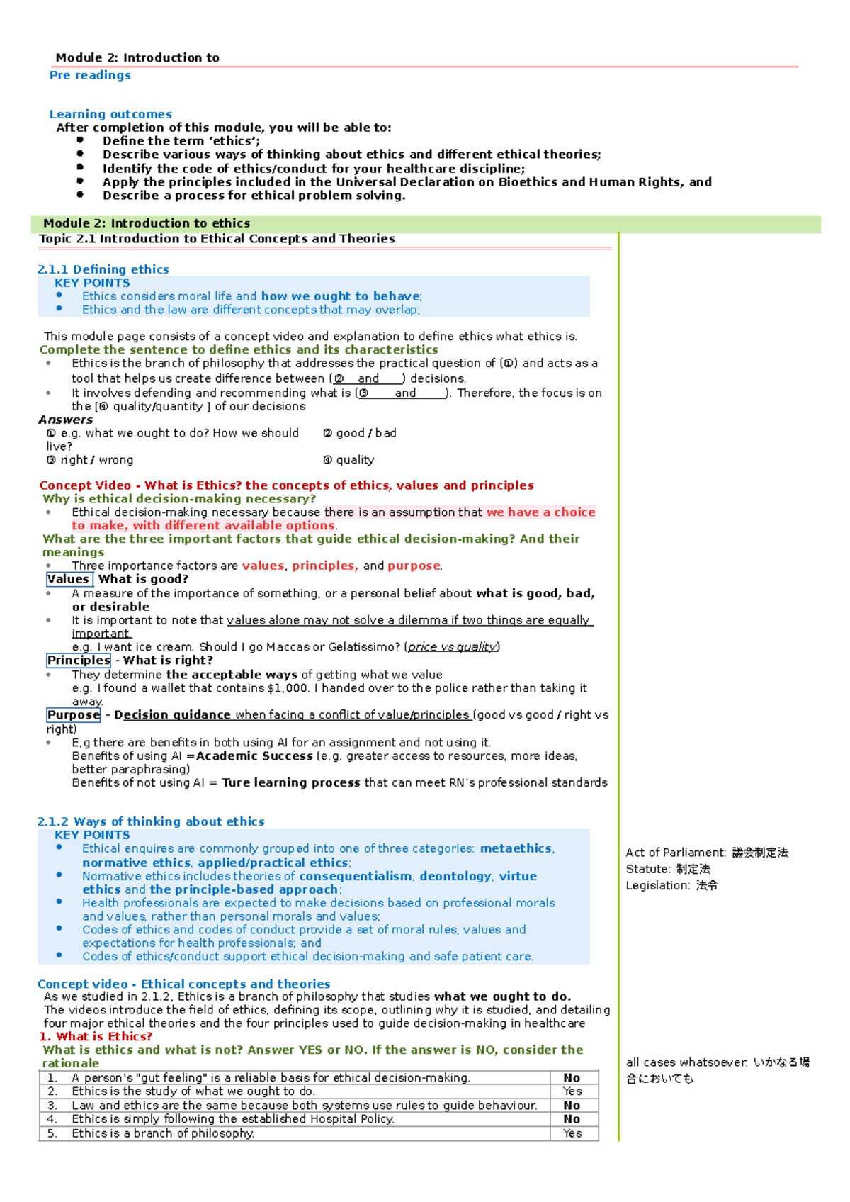 2805NRS Module 2: Introduction to Ethics and Ethical Problem Solving ...