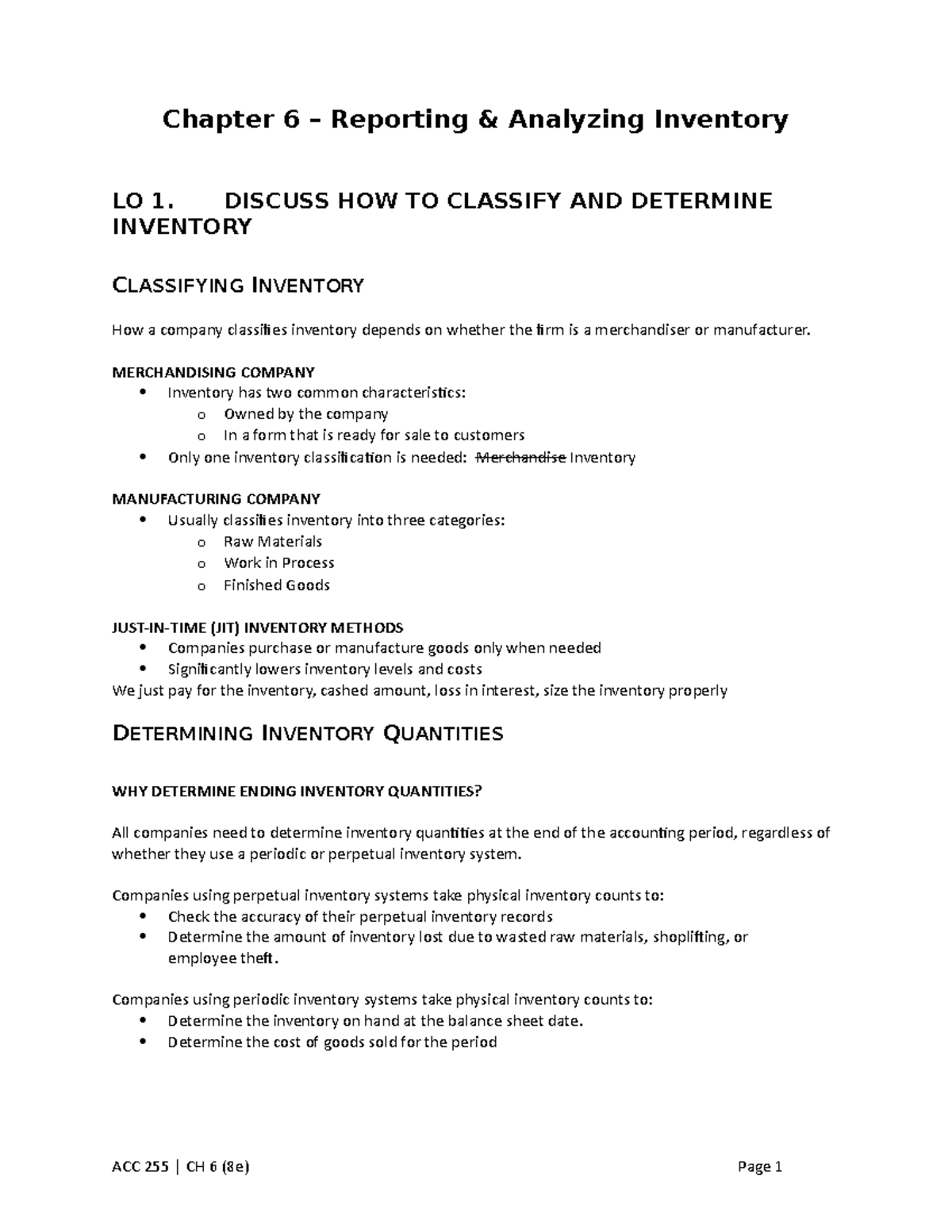 Reporting and Analyzing Inventory - Chapter 6 – Reporting & Analyzing ...