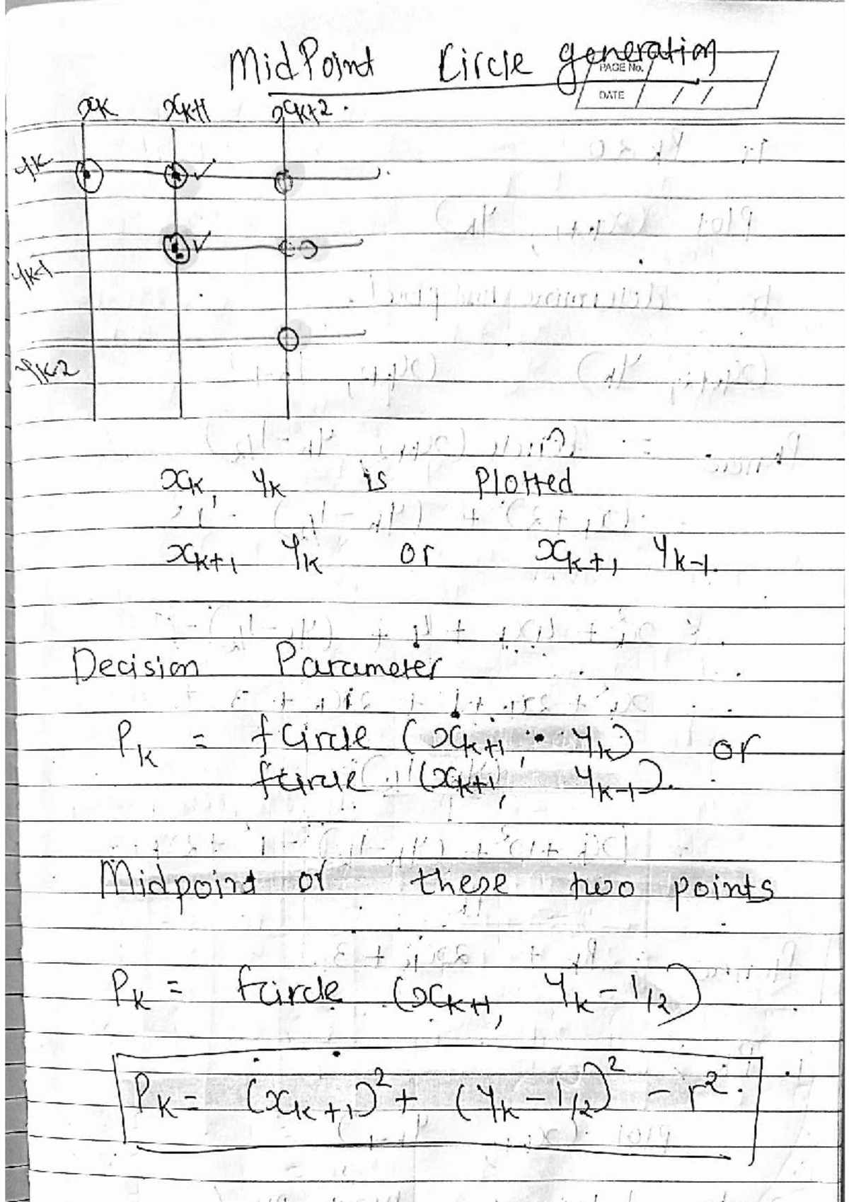 Midpoint Circle Generation Examples - 2CKH 2ckt2 - Studocu