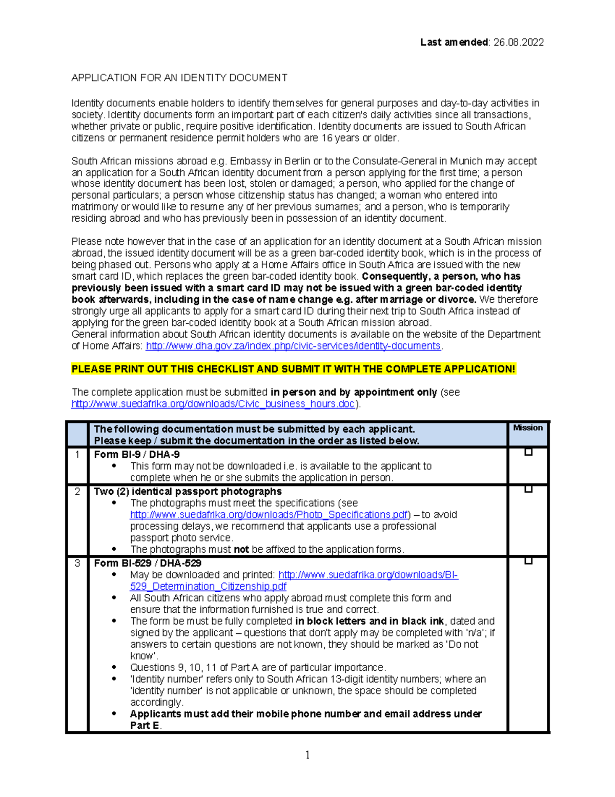 Application Process for South African ID Document for Students - Studocu