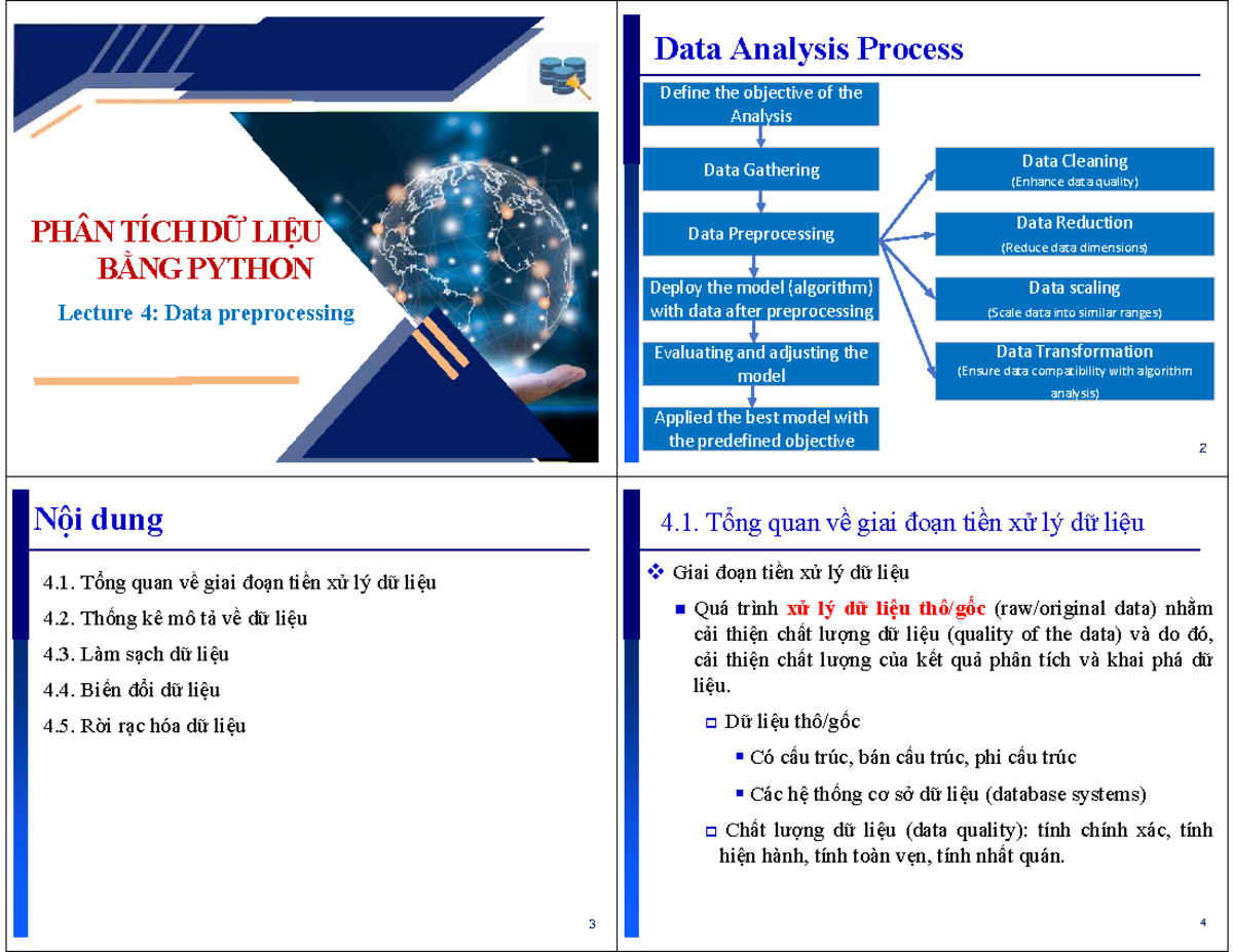 Lecture 4: Data Preprocessing in Python - SV 2025 - Studocu