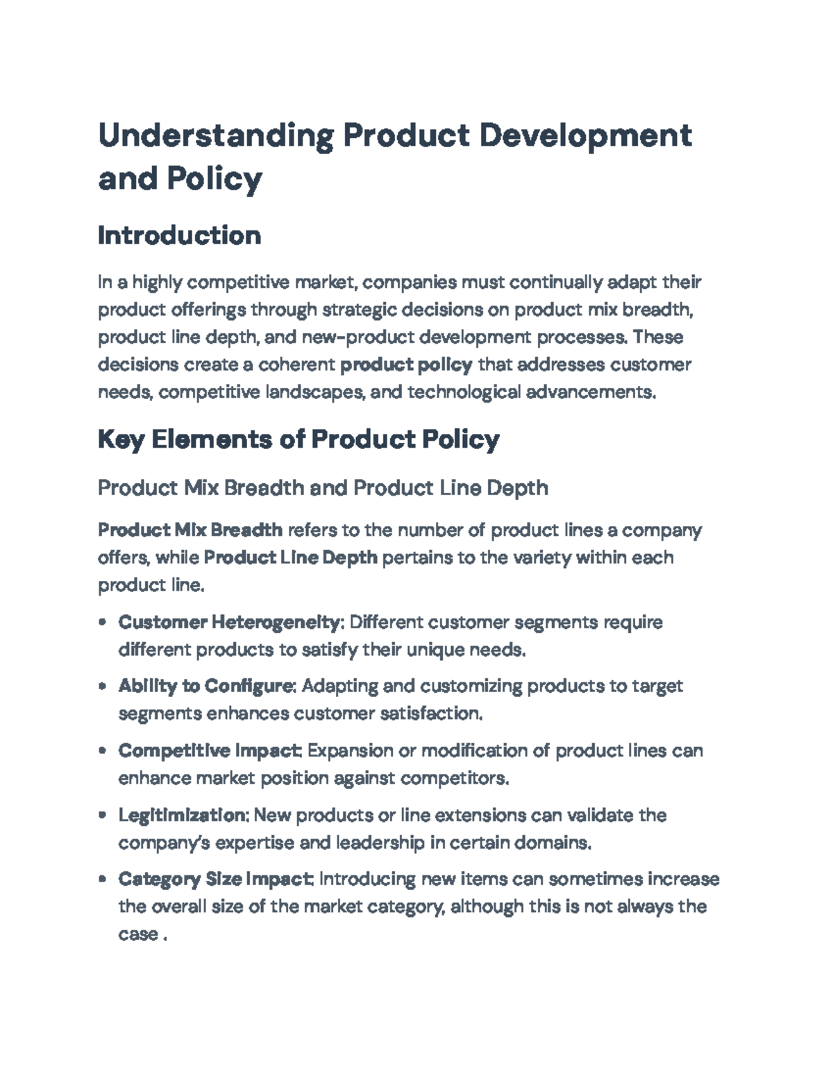 Product Development Strategies & Policies: Key Insights and Processes ...