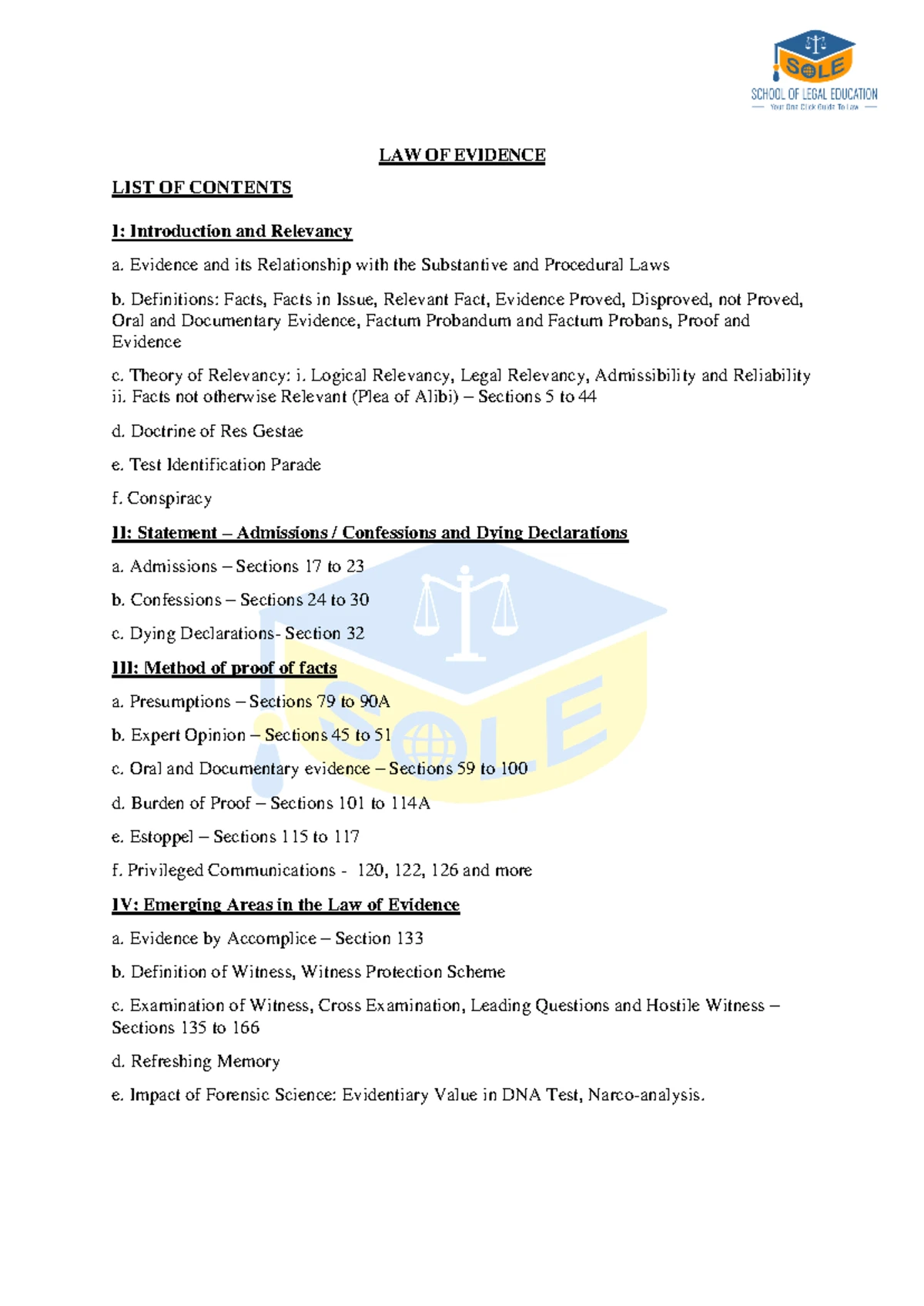 Indian evidence act notes - Res Gestae Sec. 6. Relevancy of facts ...